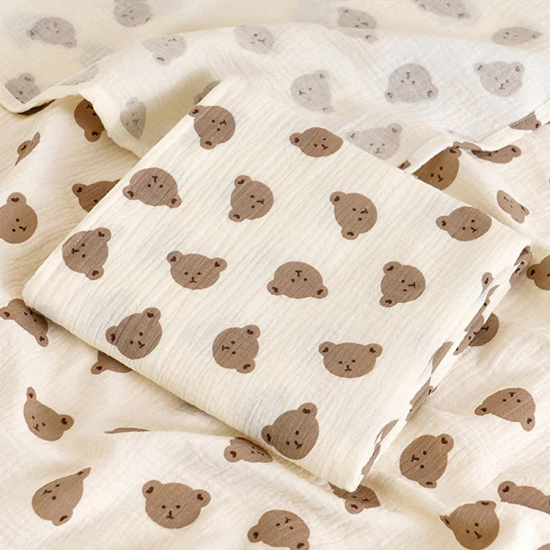 Color: black, Size: Option 1 - Baby Blanket Newborn Muslin Swaddle 2 Layer Cotton Bath Towel Summer Stroller Cover Wrap Gauze Toddler Sleep Blanket Baby Items