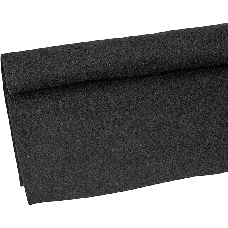 1Mx2M Car Underfelt Carpet Stain Resistant Replacement Renovate Upholstery Auto Floor Trunk Boat Mat Felt Fabric Black