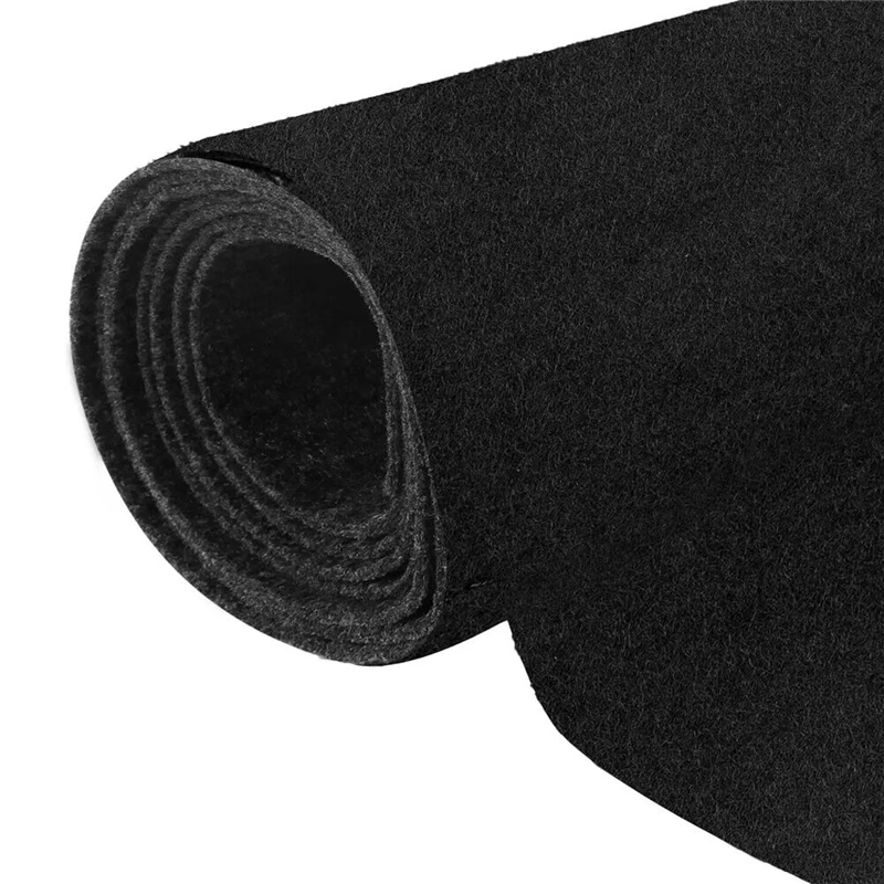 1Mx2M Car Underfelt Carpet Stain Resistant Replacement Renovate Upholstery Auto Floor Trunk Boat Mat Felt Fabric Black