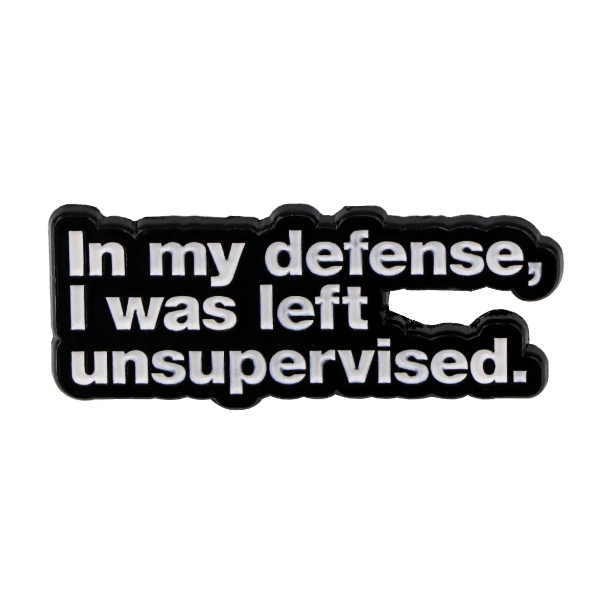 Metal color: silver, Color: WHITE, Main Stone Color: WHITE - Rose Enamel Pin Lapel Pins Badges on Backpack Women Funny Quotation Brooch Clothes Jewelry Fashion Accessories Gift