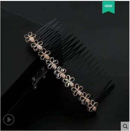 Color: Blue, Ships From: CHINA - 1PC Fashion Women Hairpins Rhinestone Pearl Hair Combs Clip Claw For Woman Barrettes Hair Maker Bun Hair Accessories Headwear