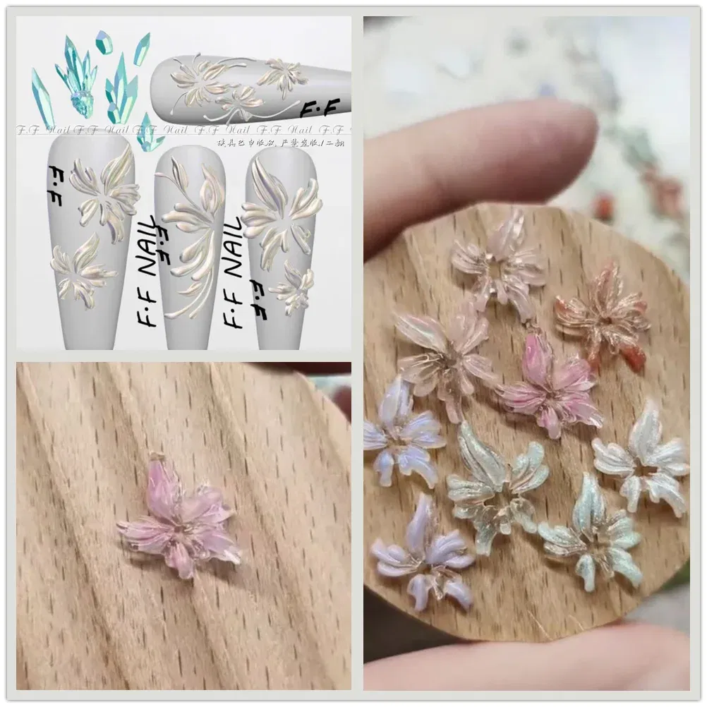 Color: Light Blue - 1pc  Snake Flamingo Jellyfish Dragon Dtream 3D Acrylic Mold  Nail Art DIY  Silicone  Nail Art Templates Nails Mold