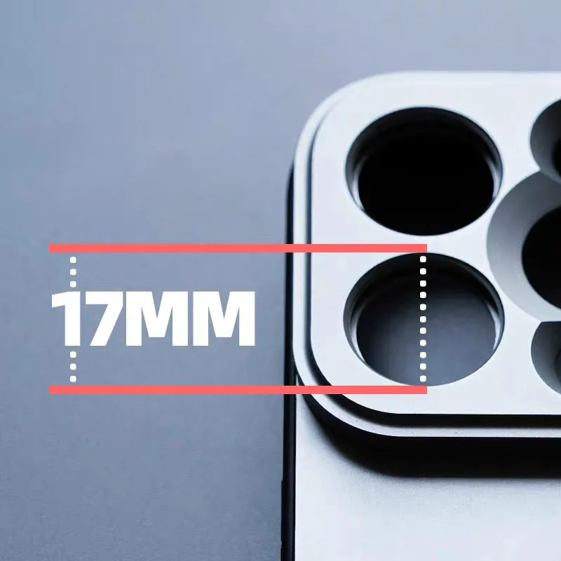 Color: Transparent - 17MM Thread Phone Case for iPhone 14 15 16 Plus Pro Max Anamorphic Macro Wide Angle 17MM Lens Mount Phone Case for Ulanzi Kaise