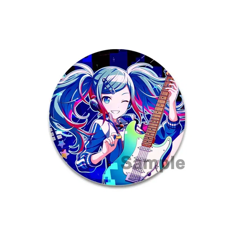 Color: Jasmine, Size: L - 58/44/32mm Miku Anime Round Pins Cartoon Badges Cosplay Handmade Tinplate Brooch on Backpack Clothes Chest Ornament Gifts