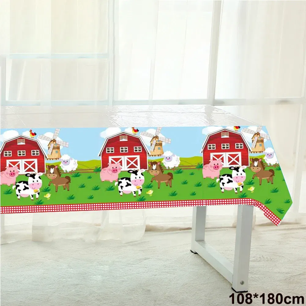 Color: light green - Farm House Fun Barnyard Animals Party Supplies Paper Plates Napkins CUps Farm Animals Birthday Party Decoration