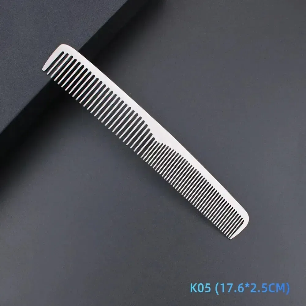 Color: black - MJ Stainless Steel Cutting Metal Tail Combs Silver Fine Cutting Comb Set Hairdressing Steel Rat Tail Comb