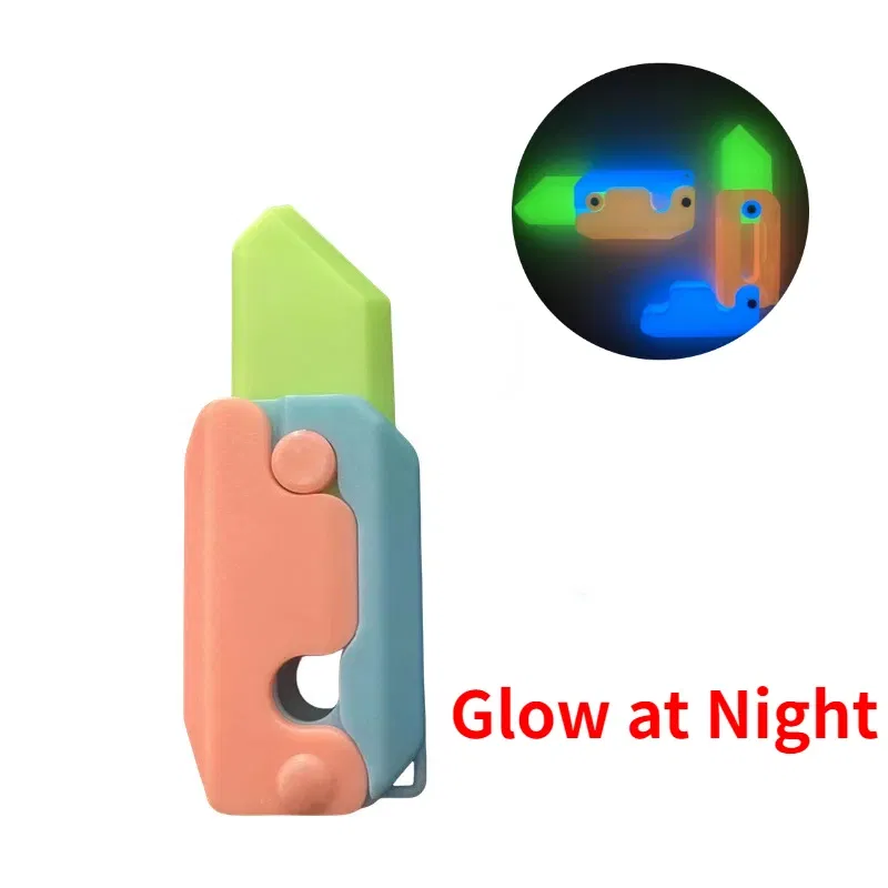 Color: DARK GRAY, Ships From: CHINA - Gravity Folding Claw Knife Radish Knife 3d Printing Gravity Knife Small Radish Knife Push Card Decompression Fidget  Mini Toy