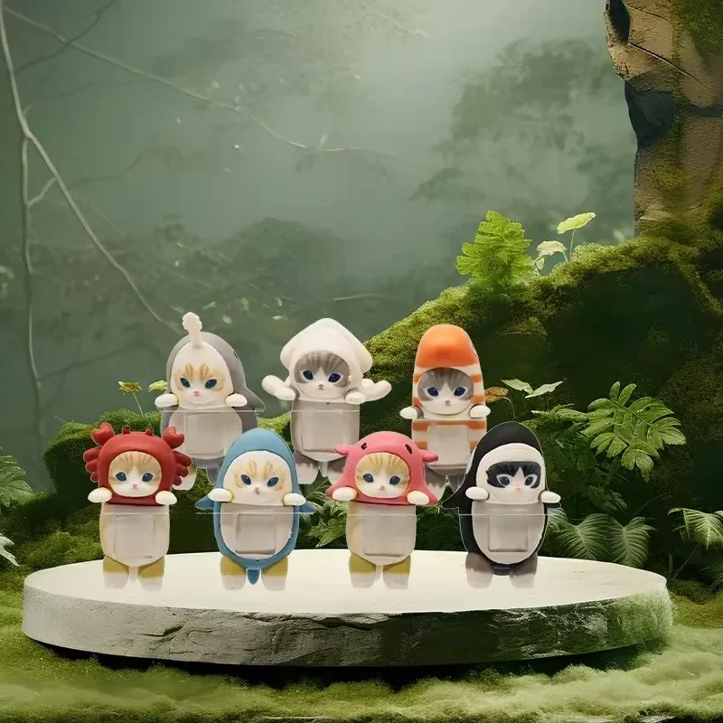 Color: Gold - New Sonny Angel & Mofusand Blind Box Hippers Mini Figure Shark Cat Action Figure Toys For Fans Children Christmas Gift