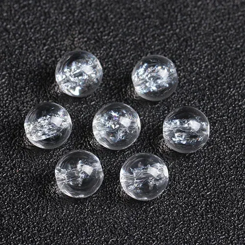 Item Diameter: 14mm - 4A Natural Himalaya Quartz Crystal  Single Bead DIY Jewelry Making