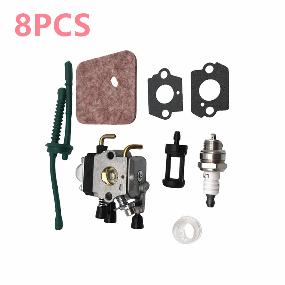 Color: Yellow - Carburetor Trimmer Kit For Stihl FS 38 45 46 55 55R 55RC 45C 45L 45EZ 55EZ 55C 55T 74 75 76 80 85 310 KM 55 55R HL45 FC55
