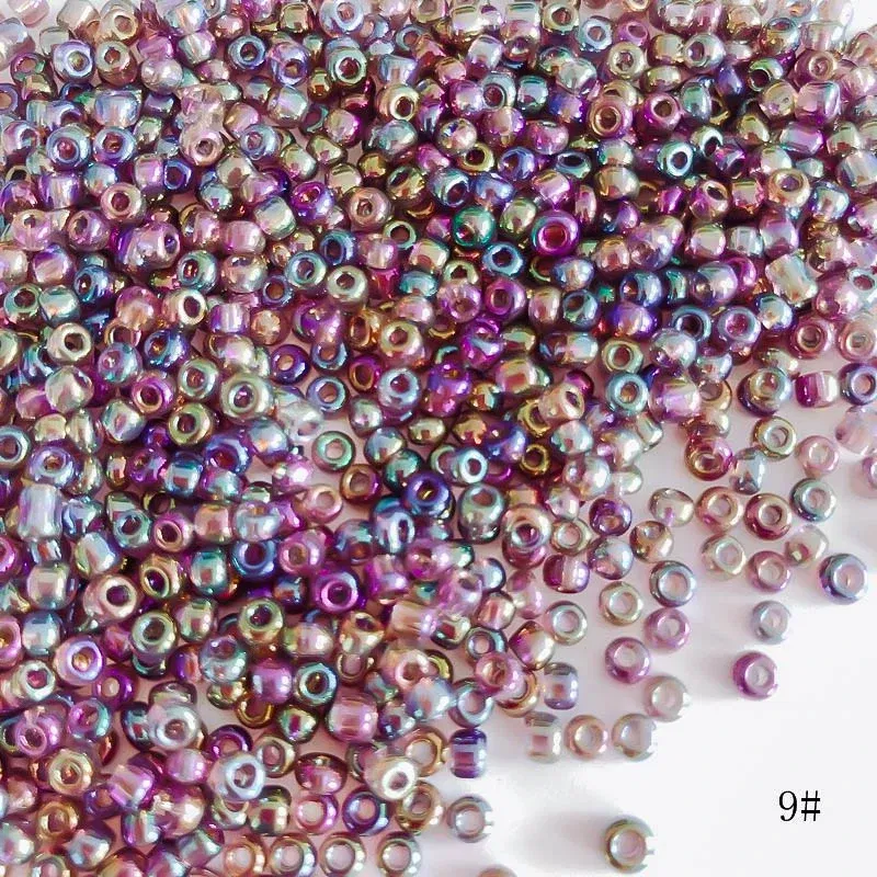 Color: Pink, Item Diameter: 4mm - 2mm 3mm 4mm Glass Seed Loose Beads Small Charms DIY Craft Bracelet Beads for Jewelry Making Supplies Necklace Accessories