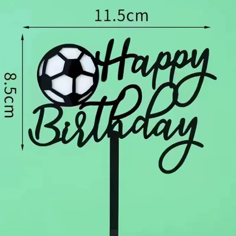 Color: Light Grey - 24/48pcs Football Cake Decoration Football Cupcake Topper Soccer Theme Cake Topper Kids Birthday Party Supplies