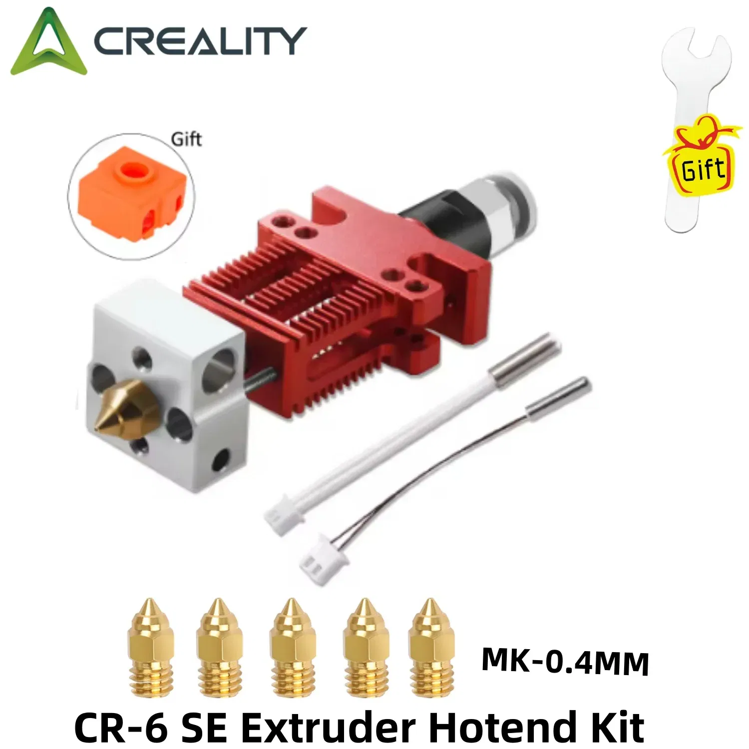 Color: Orange - CR-6 SE 3D Printer Extruder Hotend Kit All Metal Extrusion Assembled Extruder 3D Printer Parts for Creality CR-6 SE 3D Printer