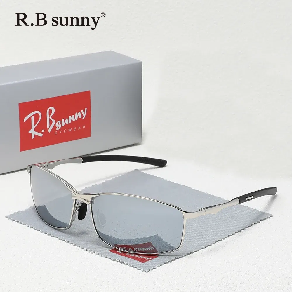 Lenses Color: Silver - Fashion Rectangle Sunglasses Polarized UV400 Parsnip Glasses For Men Women Driving Fishing Casual Eyewear