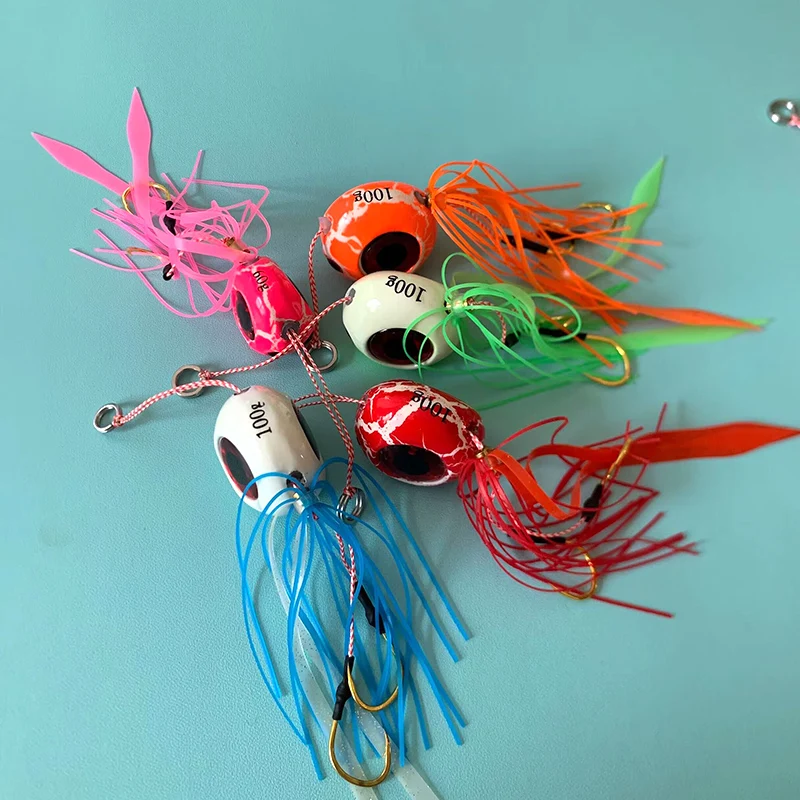 Color: Black, Size: 55mm, Ships From: CHINA - Testar Luminous Tenya 40g 60g 80g 100g Glow Kabura Sea Jig Madai Boat Fishing Lure Tai Rubbler Skirt for Slider Snapper Pesca