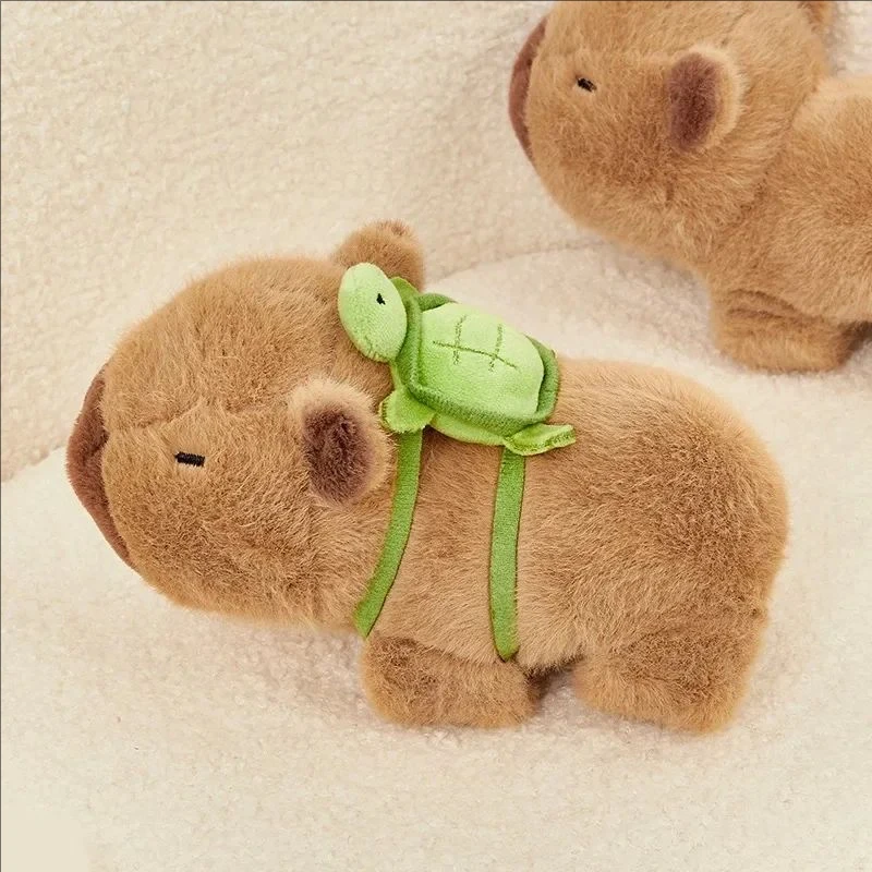 Color: Chocolate Color - 5PCS Cute Plush Doll Water Dolphin Doll Wrist Snap Ring Toys Plush Toys Capybara  Toys Hand Ring Fun Pop Circles Kids Holiday Gi