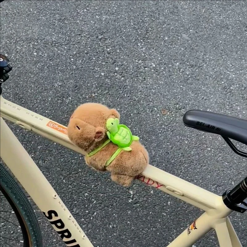 Color: Chocolate Color - 5PCS Cute Plush Doll Water Dolphin Doll Wrist Snap Ring Toys Plush Toys Capybara  Toys Hand Ring Fun Pop Circles Kids Holiday Gi