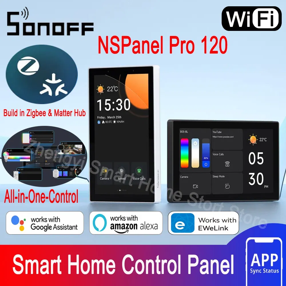 Bundle: Bundle1, Ships From: CHINA - New! NSPanel Pro 120 Type Smart Home Control Panel Smart Thermostst Power Consumption DIY Switch Module Support Sonoff Devices