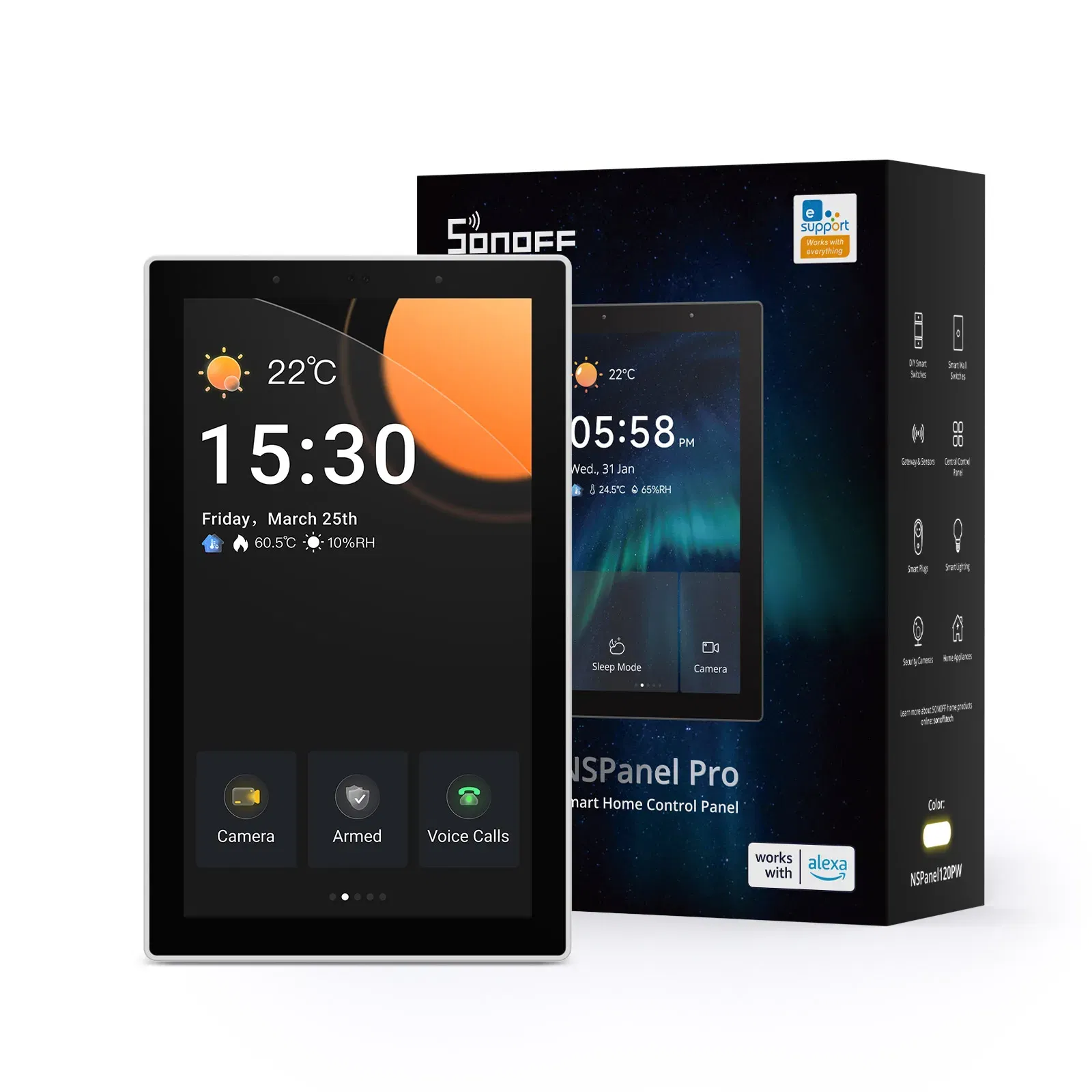 Bundle: Bundle1, Ships From: CHINA - New! NSPanel Pro 120 Type Smart Home Control Panel Smart Thermostst Power Consumption DIY Switch Module Support Sonoff Devices