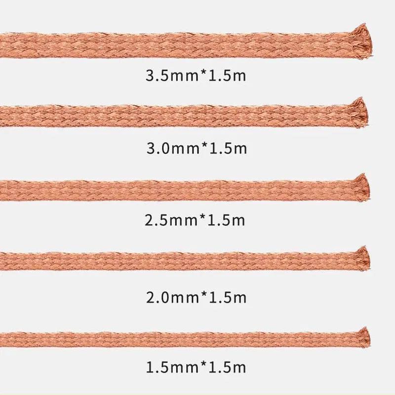 Diameter: 1.5mm - 5pcs/lot MECHANIC Desoldering Wire Solder Wick Tin Remover 1.5m Length Desoldering Braid PCB Welding Rework Tool