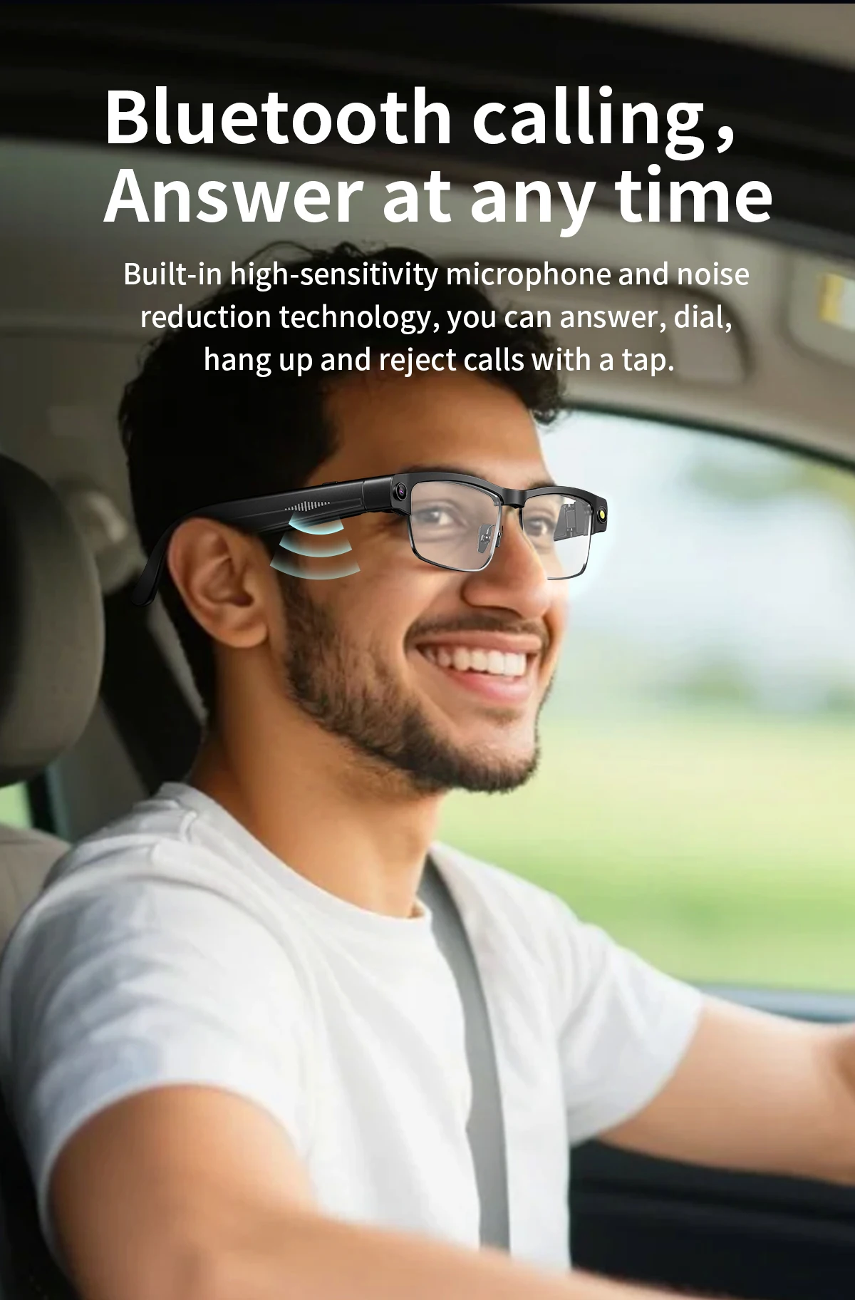 Color Name: black - Smart AI Glasses With 8MP HD Camera Chat GPT Touch Sport Sunglasses Bluetooth Call Video Music Player Object Recognition