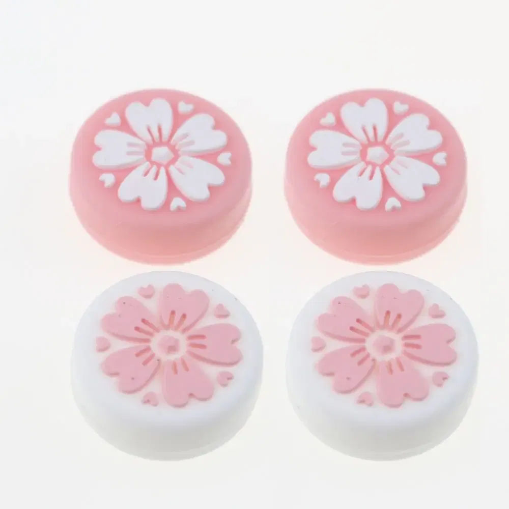 Color: Blue - 2pcs Cherry Pink Lemon For Nintendo Switch Lite OLED Analog Thumb Grip Nintend Swith Joy Con JoyCon Controller Joystick Cap Game