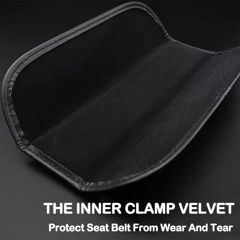 Color Name: Beige - Car Seat Belt Nappa Leather Safety Belt Shoulder Covers Interior For Hyundai N Line I30 2021 Sonata Elantra Veloster Kona Tucson