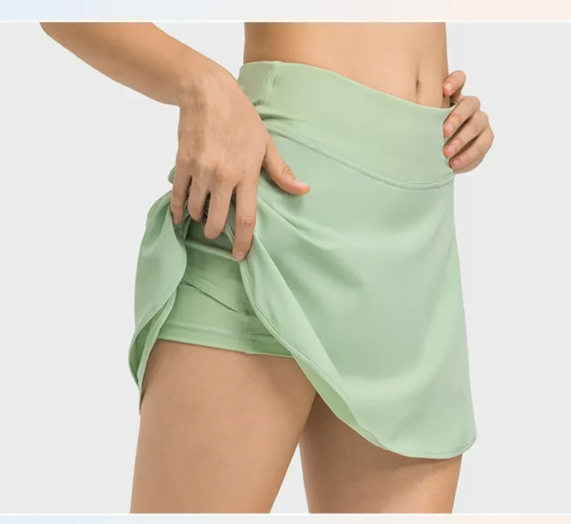 Airy Crossover 2-in-1 Side Pocket Cool Touch Mini Tennis Skirt-Lucid-UPF50+