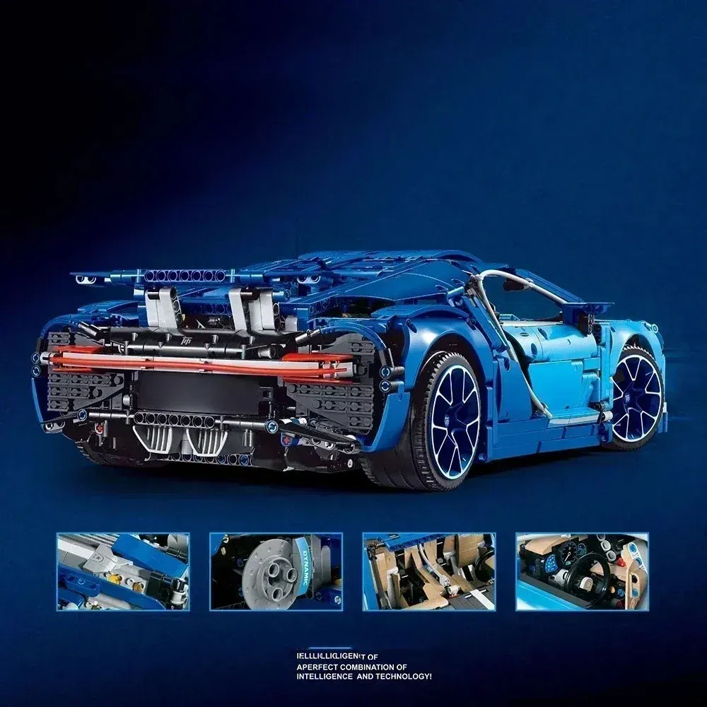 Color: Dark Khaki, Size: 4XL - 3599PCS Super Racing Car High-Tech Buga 1:8 Model Building Blocks 42083 Bricks Kids Toy Children Adults Christmas Birthday Gifts