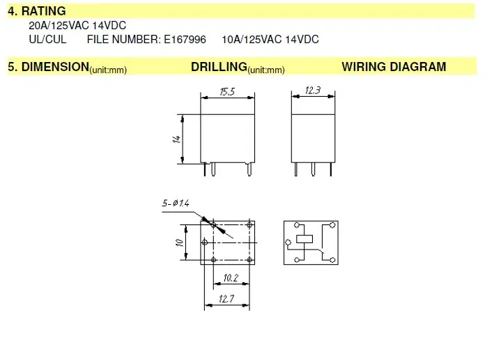 Size: L - 5Pcs SONGLE 5V 12V 24V 20A 14VDC T74 Power Relay SRA-05VDC-CL SRA-12VDC-CL SRA-24VDC-CL 5Pin Conversion type Automobile relay