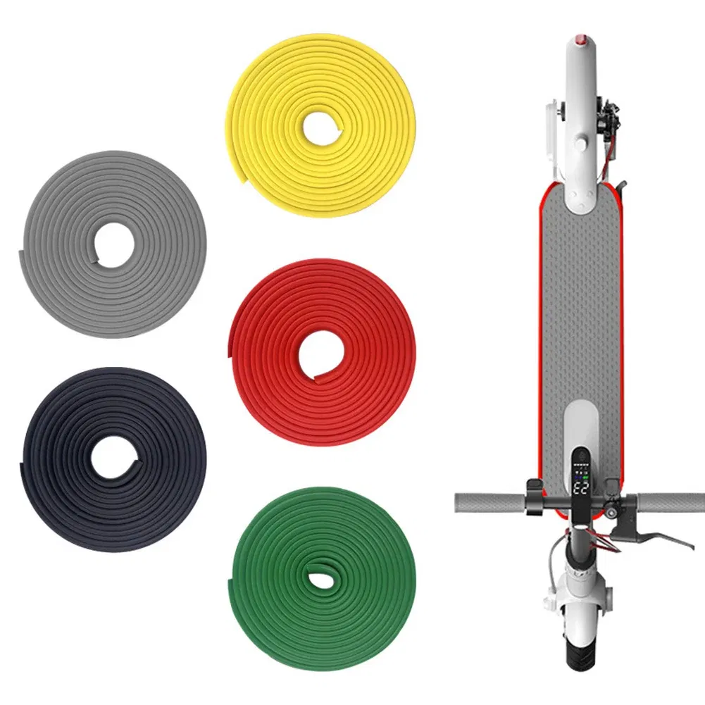 Color: Burgundy, Ships From: CHINA - 2M Electric Scooter Silica Gel Protective Strips For Xiaomi M365 Kickscooter Body Bumper Sticker Tape Accessories