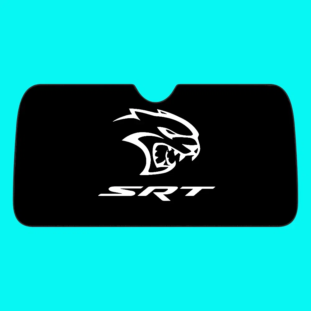 Color: Dark Grey - S-SRT D-Dodge Challenger Car Car SunShade Windscreen Front Window Visor 70x130cm Sun Visor Solar Protect Plaid Gift Novelty Car