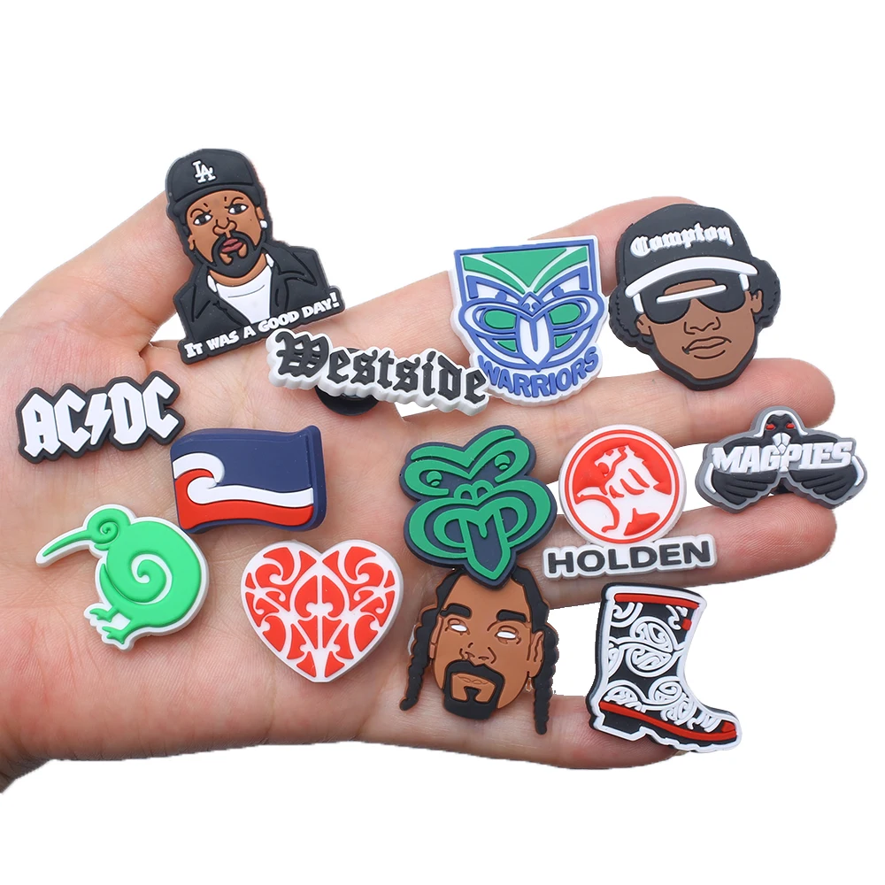 Color: Blue, Ships From: CHINA - 1pcs New Zealand style Love flag Shoes Decorated pvc shoes charm selling designer custom crocodile charm