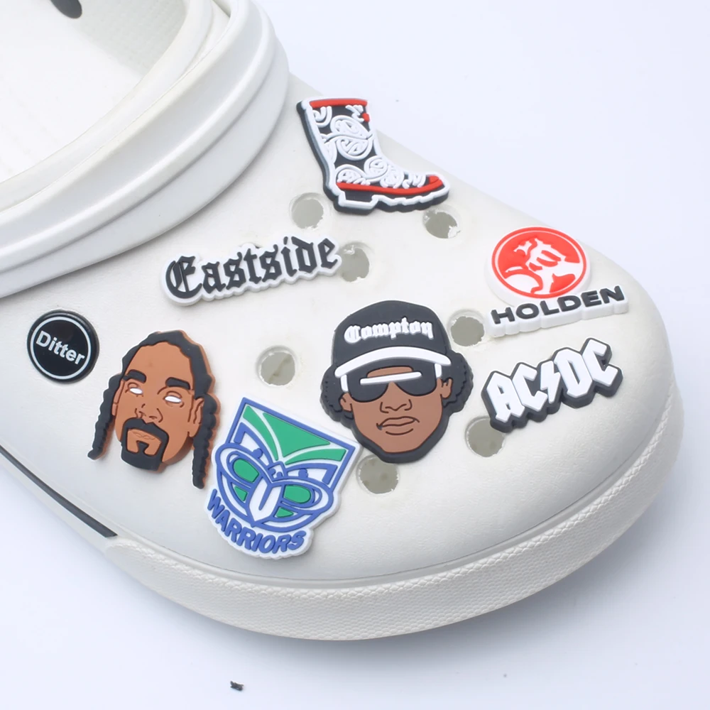 Color: Blue, Ships From: CHINA - 1pcs New Zealand style Love flag Shoes Decorated pvc shoes charm selling designer custom crocodile charm