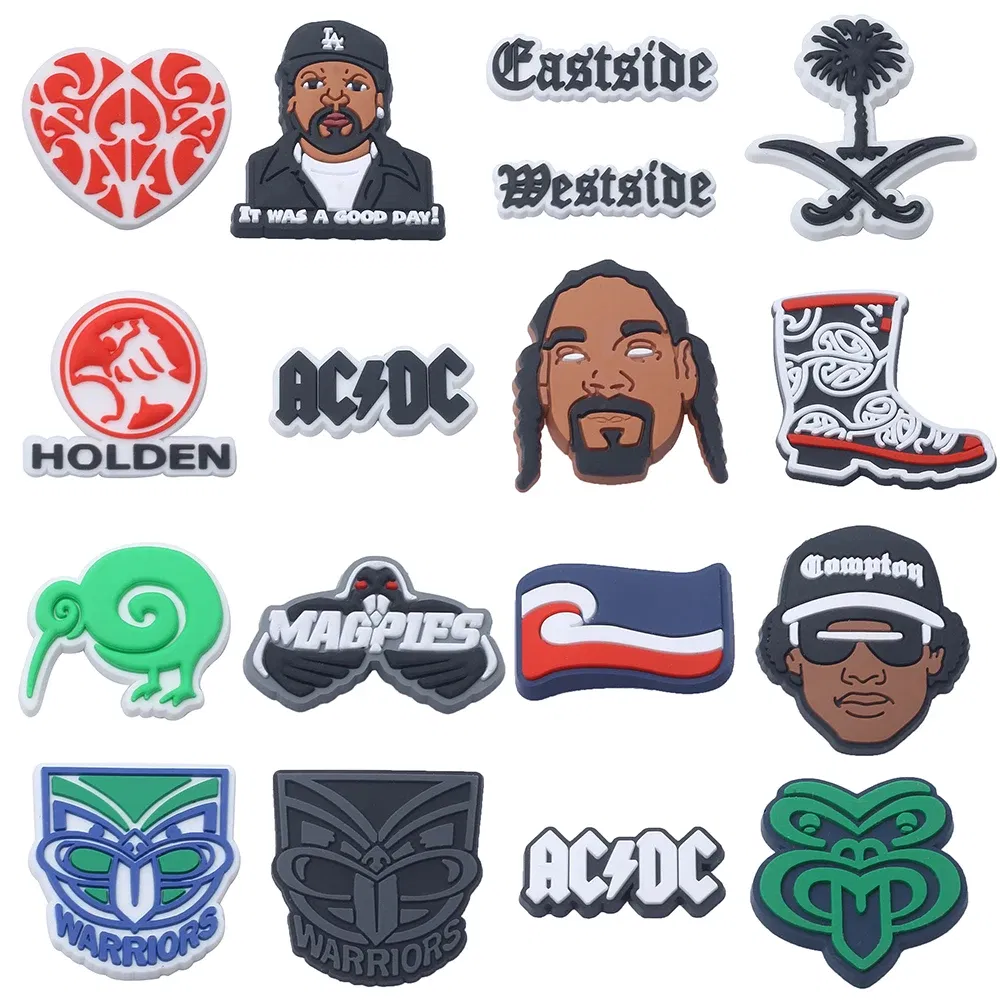 Color: Blue, Ships From: CHINA - 1pcs New Zealand style Love flag Shoes Decorated pvc shoes charm selling designer custom crocodile charm