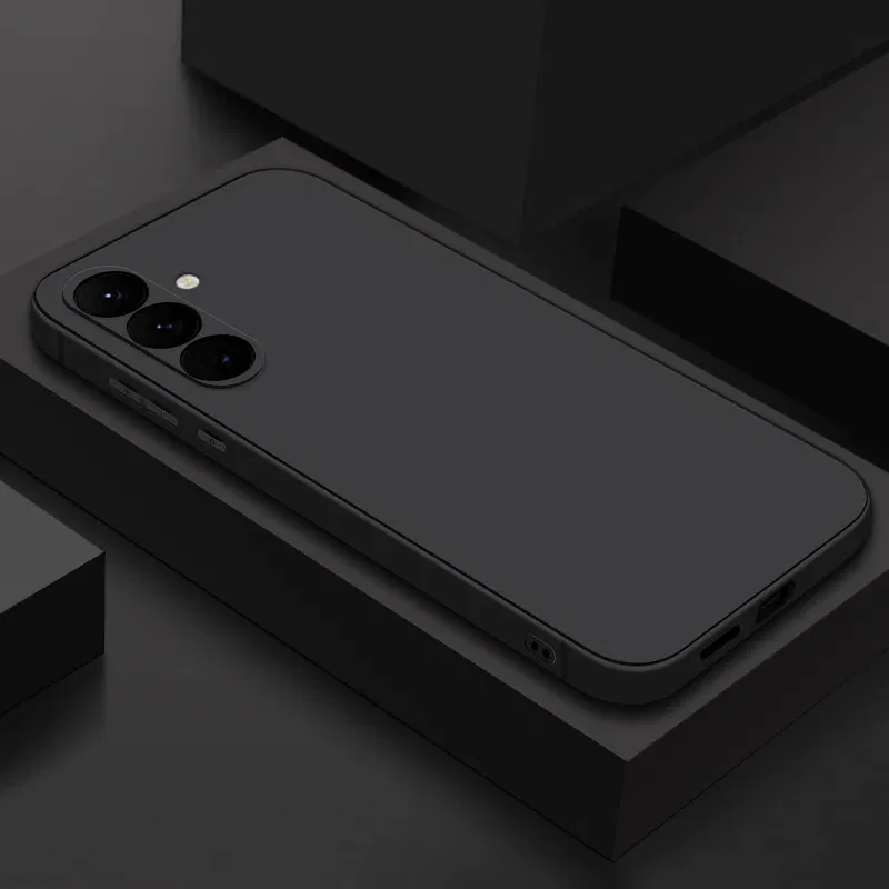 Color: black, Material: Artificial Leather - Soft Silicone Lanyard Case For Samsung Galaxy S23 S24 S25 Ultra S22 Plus S23 S24 FE A55 A53 A54 A35 A15 A16 A25 5G Phone Cover