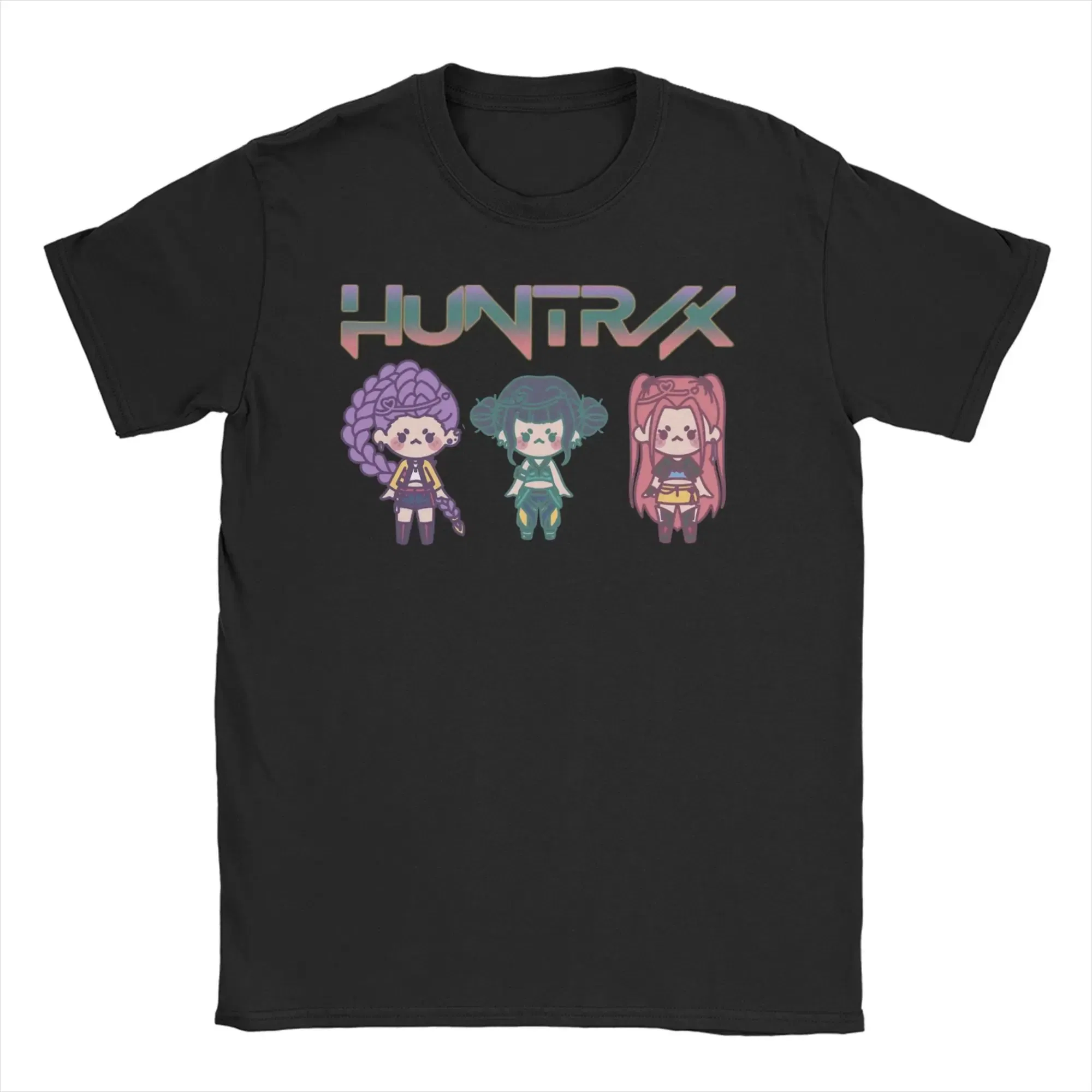 Color: Gold, Size: XXL - Men Women T-Shirts Kpop Demon Hunters Zoey Huntrix Amazing Cotton Tees Short Sleeve  T Shirt O Neck Clothes Printing