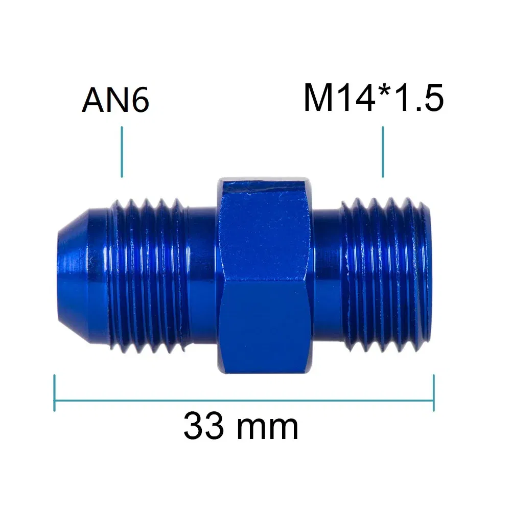 Color: green - Aluminum Straight Adapter Oil Cooler Fitting AN6 An10 To 1/2 3/8 1/4 Npt M10 M12 M14*1.5,an8 To M12*1.5 AN10-AN12