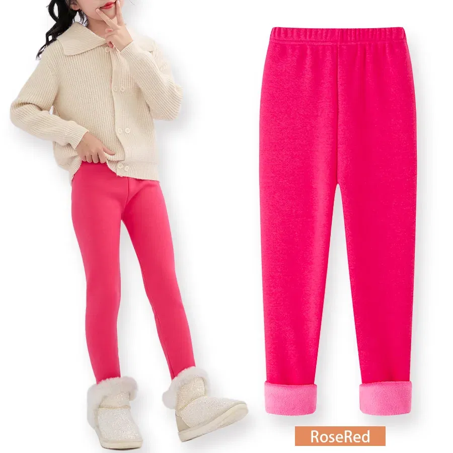 Color: Red, Size: 62, Ships From: CHINA - SheeCute Girls Winter Warm Pants Kids Fleece Lined Leggings for 3-11 Years SCW7101