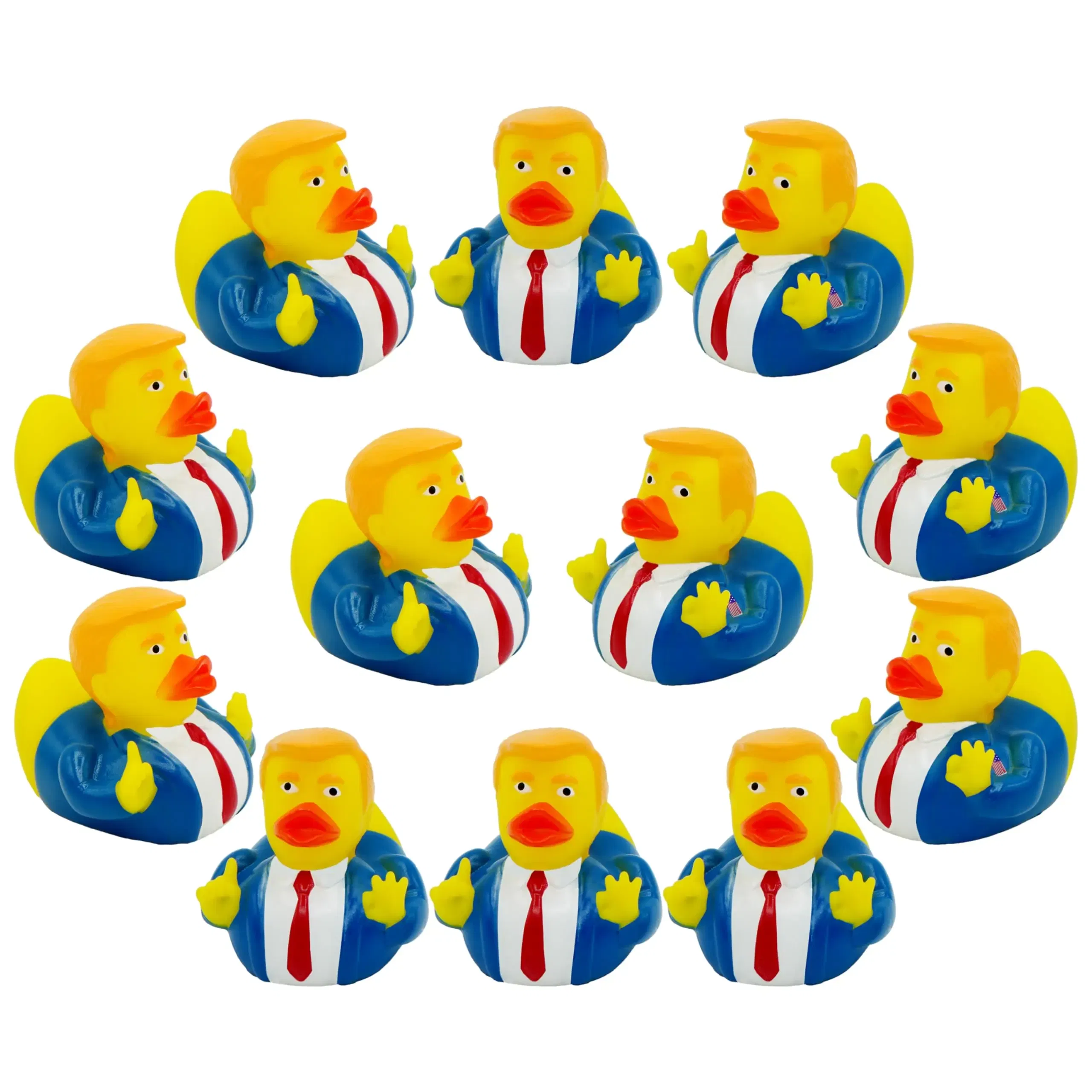 Color: WHITE - Donald Trump Rubber Ducks Bulk - 6 Pack Small 2.3 Inch,Trump Rubber Duckies Great for Jeep Ducking,Trump 2024 Gift,Bath Tub Toys