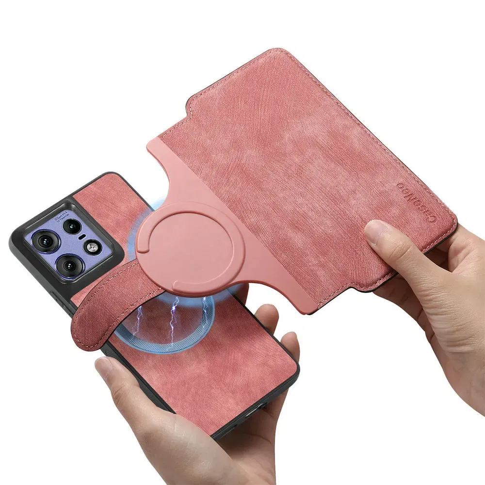 Color: SKY BLUE, Material: ABS - Edge 50 60 Fusion 5G Flip Case For Motorola Edge 60 Pro 2In1 Detachable Leather Wallet Funda Moto Edge 50 Neo 60 Pro S50 Cover