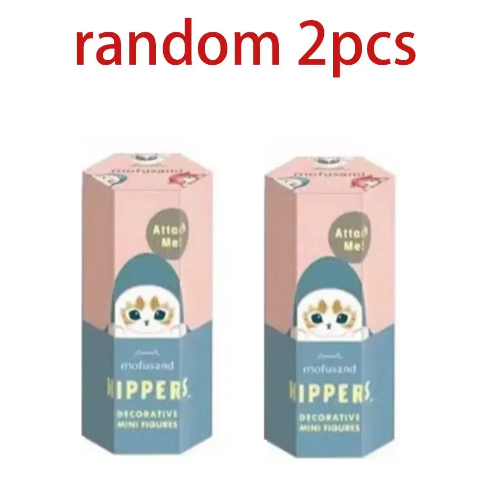 Color: Blue - Kawaii Sonny Angel Mofusand Hippers Series Blind Box Action Figure Cute Doll Mystery Box Mobile Phone Car Decor Christmas Gift