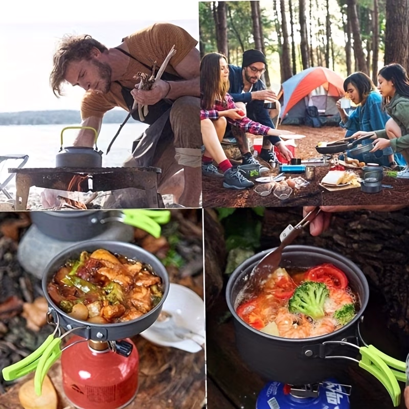 Backpacking Cookware Set – Camping Kitchen Accessories, Barbecue Cooking Set, Tableware
