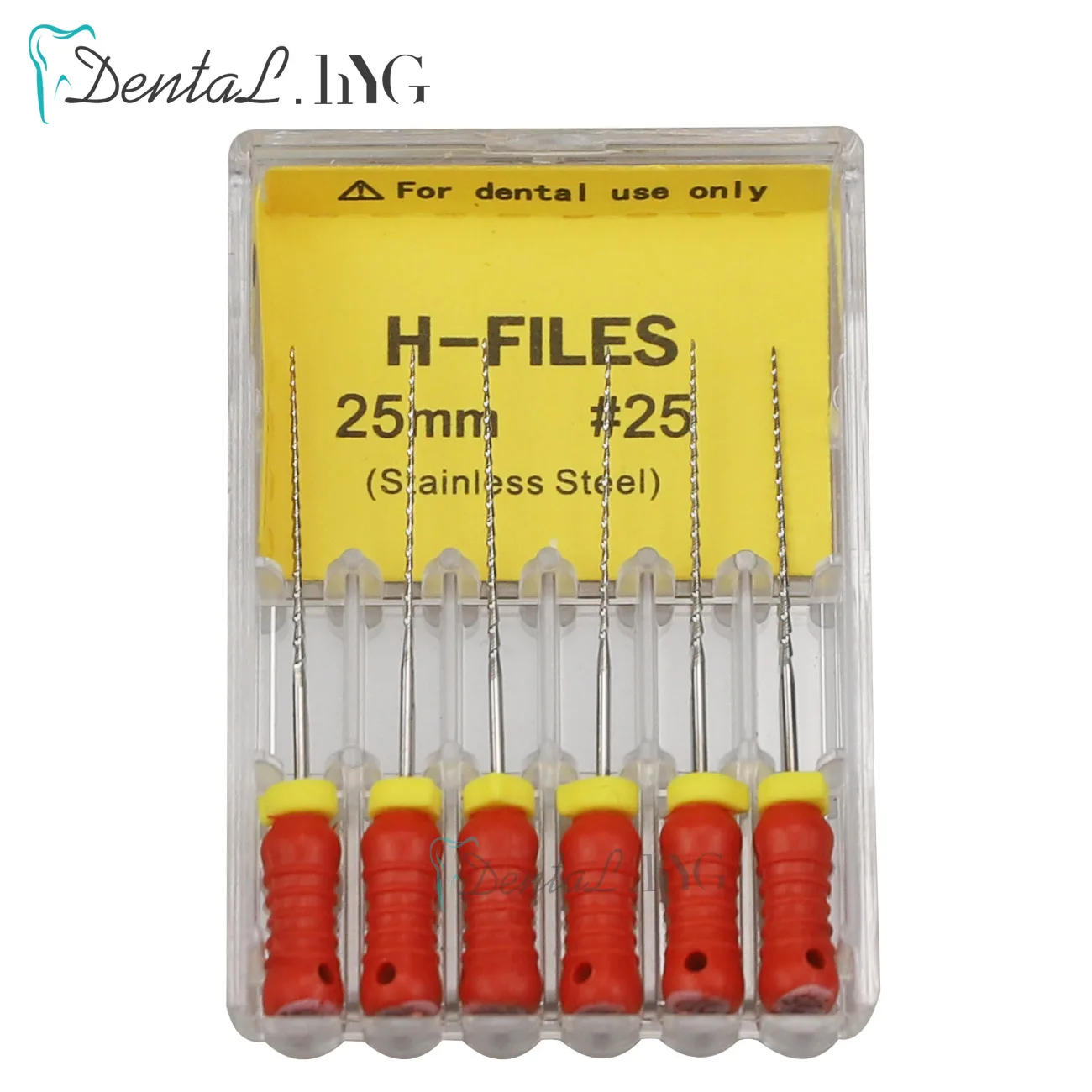 Color: Yellow Black - 6Pcs/Pack Dental Tools Root Cannal Endo K File 21mm 25mm Stainless Steel Endodontic Instruments Dentist Dentistry Odontologia