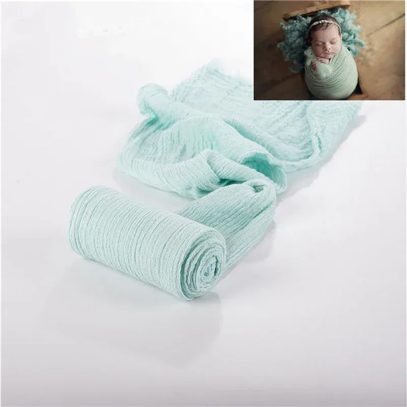 Color: Lemon yellow - Newborn Photography Props Wrap Baby Blanket Soft Stretchable Cotton Swaddling Photography Backdrop Babies Accessories