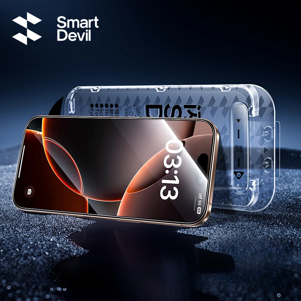 Material: pet, Compatibility by Model: iPhone 12 Pro Max - SmartDevil 1/2PCS Dust-Free Cabin Tempered Glass Film for iPhone 16 Pro Max 15 14 13 Clear Screen Protector Borderless