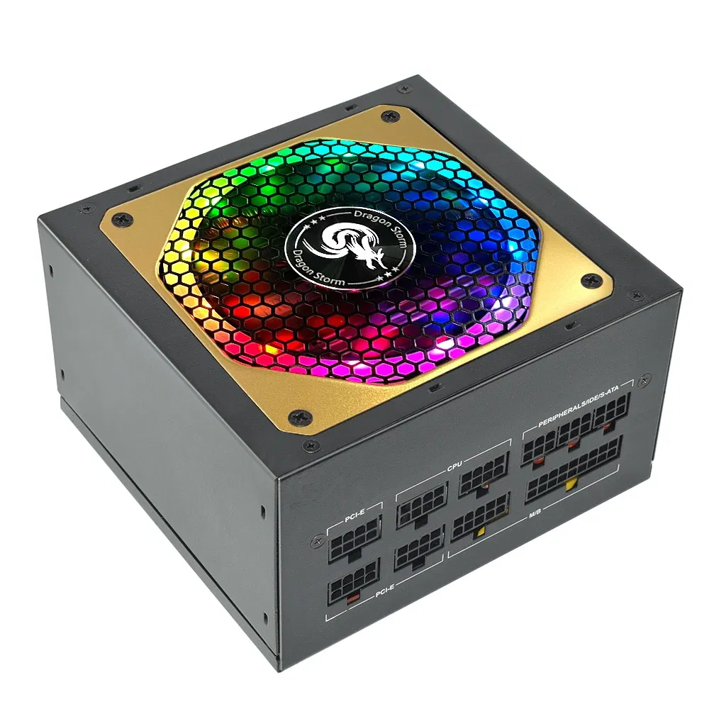 Rating Power: 850W, Ships From: United States - 850W Power Source 80Plus Gold For PC Professional E-Sports Video Game Computer PSU RGB Full Modular Supply With 12CM Fan