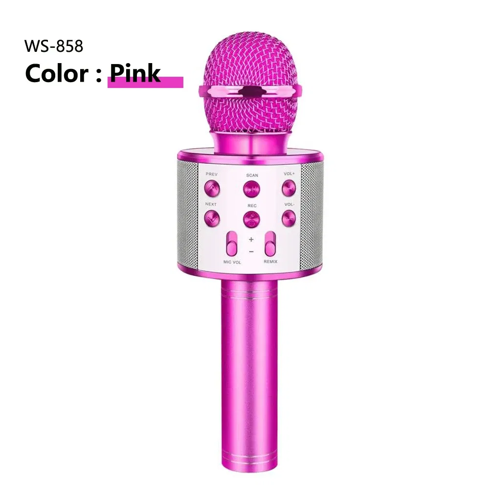 Color: Pink, Ships From: CHINA - Cute Kids Microphone Wireless Bluetooth Karaoke Microphone for Adults, Toys for Boys Girls Gift for Birthday Party