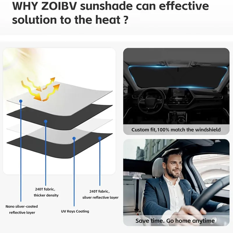 Windshield Sun Shades-UV Reflective Heat Shield, Premium Car Visor Cover For Volkswagen Tiguan 5N AD1 AX1 MK1 MK2 2007-2022