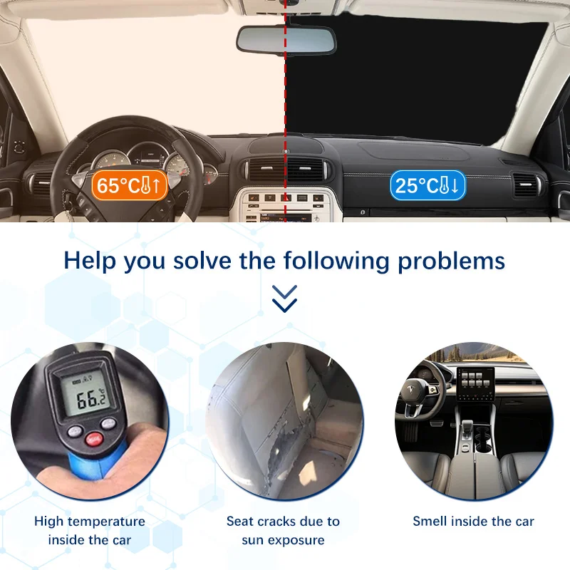 Windshield Sun Shades-UV Reflective Heat Shield, Premium Car Visor Cover For Volkswagen Tiguan 5N AD1 AX1 MK1 MK2 2007-2022